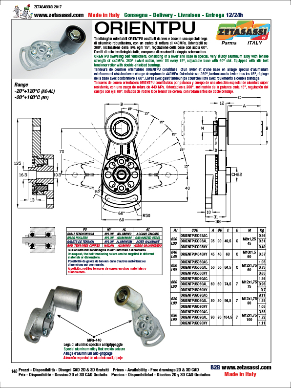 TENSOR DE CORREA ORIENTABLE